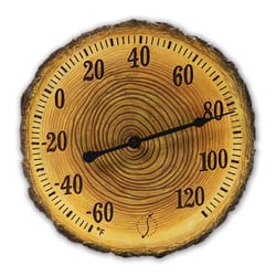 Taylor Springfield Thermometer Plastic Brown 12 in.