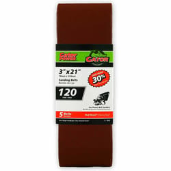 Gator 21 in. L X 3 in. W Aluminum Oxide Sanding Belt 120 Grit Fine 5 pc