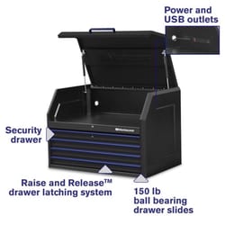 Montezuma 36.6 in. 4 drawer Steel Tool Chest 25 in. H X 24.6 in. D