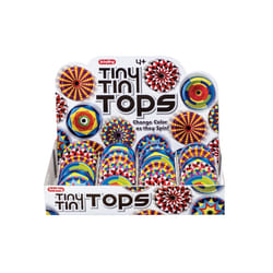 Schylling Tiny Tin Tops Assorted 6 pc
