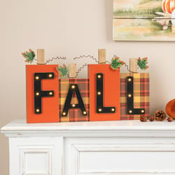 Glitzhome 10.75 in. LED Fall Sign Halloween Decor