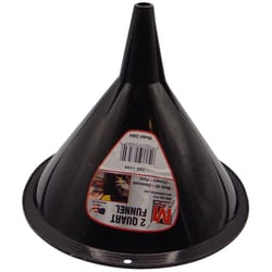 Midwest Can Black 7 in. H Polyethylene 2 qt Funnel