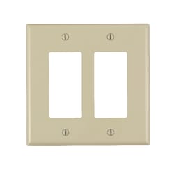 Leviton Midway Ivory 2 gang Nylon Decorator Wall Plate 1 pk
