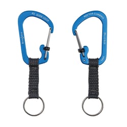 Nite Ize SlideLock 2.2 in. D Aluminum Blue Carabiner Key Ring