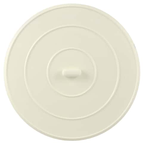 5 in. Rubber Kitchen and Bath Stopper in White