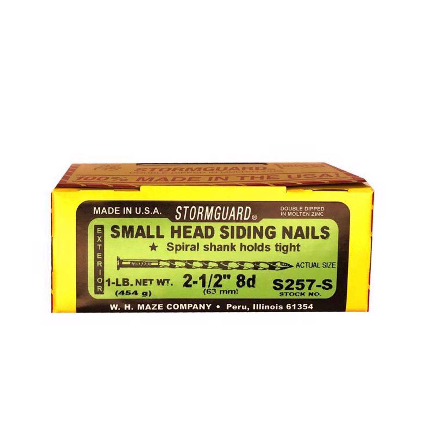 Ace 8D 2-1/2 in. Siding Hot-Dipped Galvanized Steel Nail Flat Head 1 lb
