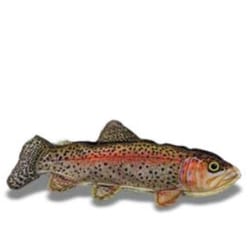 Steel Dog Multicolored Denim Rainbow Trout Squeak Dog Toy 1 pk