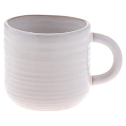 Karma Sedona 15 oz White BPA Free Ribbed Mug