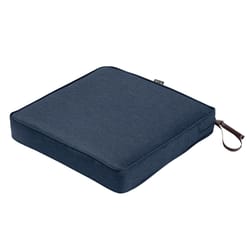Classic Accessories Montlake Blue Polyester Seat Cushion 3 in. H X 19 in. W X 19 in. L