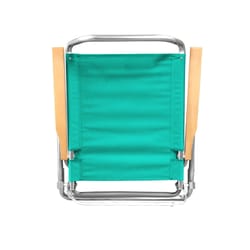 Caribbean Joe Galvanized Silver Aluminum Frame Reclining Lounge Chair