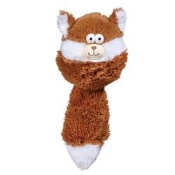 Boss Pet Zanies Brown/White Polyester Funny Furry Fatties Squirrel Dog Toy 1 pk