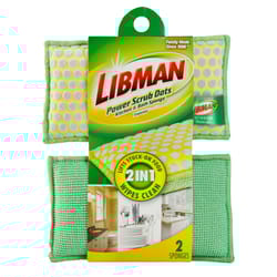 Libman Power Scrub Dots Medium Duty Sponge For Pots and Pans 6 in. L 2 pk