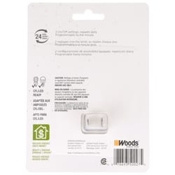 Woods Indoor Digital Timer 125 V White