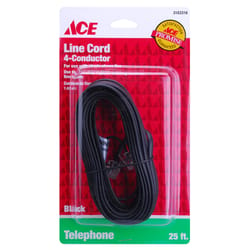 Modular Cable - 4 Conductor - Black - 1000 FT