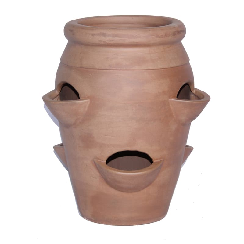 UPC 726232010999 product image for Deroma 13.8 in. H x 12 in. Dia. Terracotta Clay Traditional Herb Jar Planter | upcitemdb.com