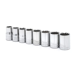 Crescent Assorted Sizes X 1/2 in. drive Metric 12 Point Socket Set 8 pc