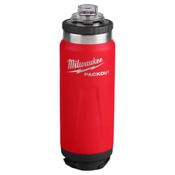 Milwaukee Packout 24 oz Red BPA Free Bottle with Chug Cap