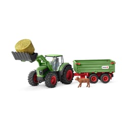 Schleich Farm World Tractor/Trailer Toy Set 8 pc