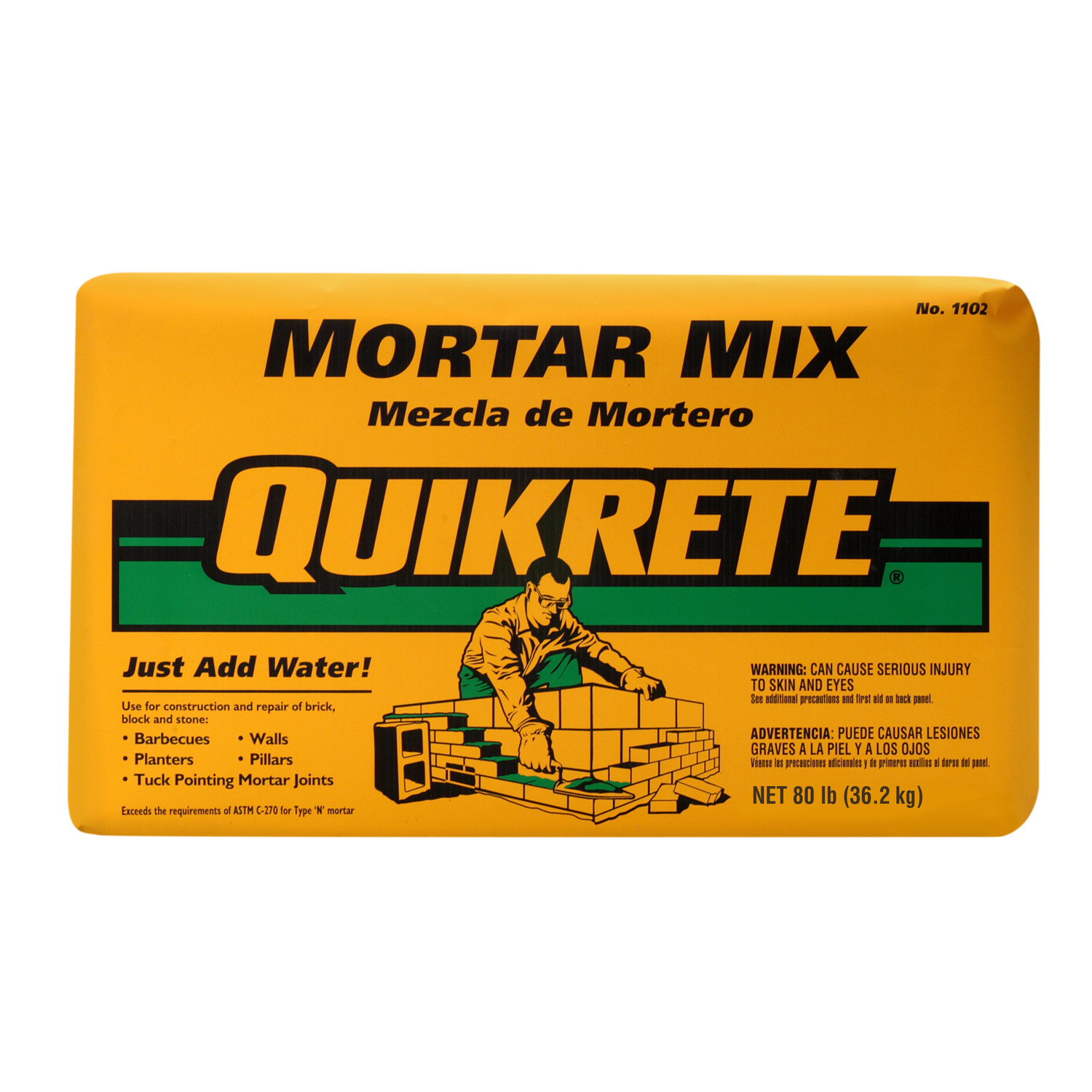 UPC 039645110287 product image for Quikrete Mortar Mix 80 lb. | upcitemdb.com