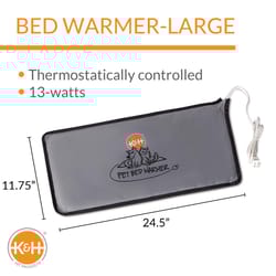 K&H Pet Products Gray Heated Pet Mat 24.5 in. W X 11.75 in. L