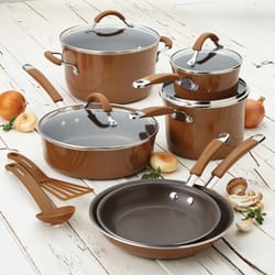 Rachael Ray Aluminum Cookware Set Brown