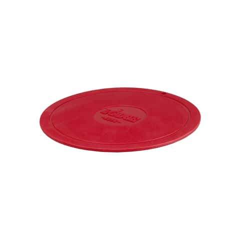 Lodge AS7SKT41 7 x 7 Red Skillet Pattern Silicone Trivet / Pot