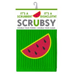 Mu Kitchen Scrubsy Green Cotton Watermelon Dish Cloth 1 pk