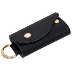 HILLMAN Leather Assorted Black/Brown Keychain Card Holder
