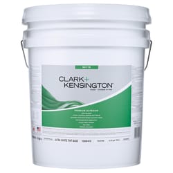 Clark+Kensington Satin Tint Base Ultra White Base Premium Paint Exterior 5 gal