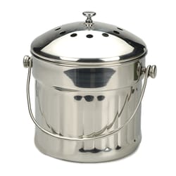 RSVP International Endurance Silver Stainless Steel Compost Pail 192 oz