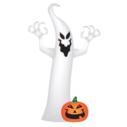 Gemmy Airblown 9 ft. LED Prelit Ghost with Jack-o-Lantern Inflatable