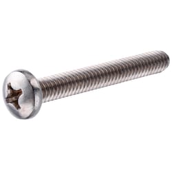 HILLMAN No. 1/4-20 in. X 2-1/2 in. L Phillips Pan Head Stainless Steel Machine Screws 50 pk