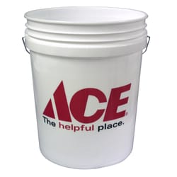 Ace  White  5 gal. Plastic  Bucket 