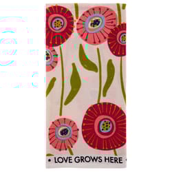 Karma Multicolored Cotton Love Grows Here Tea Towel 1 pk