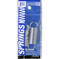 HILLMAN 2-5/8 in. L X 3/4 in. D Extension Spring 2 pk