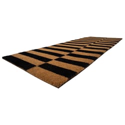 Entryways 60 in. W X 24 in. L Black/Brown Alternating Coir Door Mat