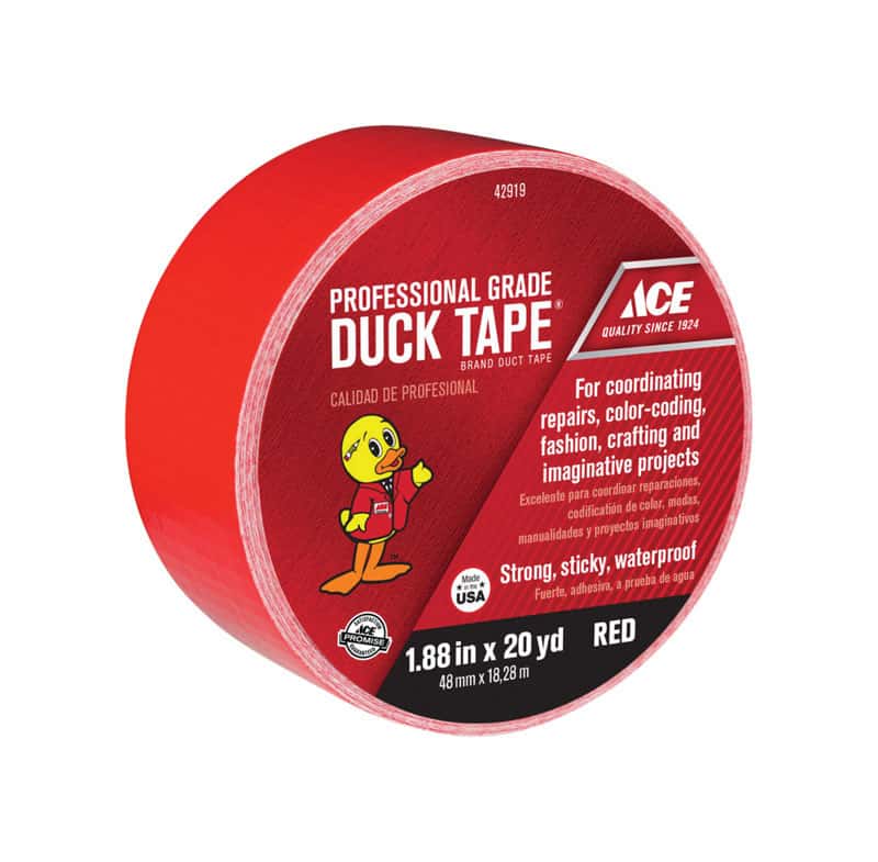 Ace 1.88 in. W X 20 yd L Red Solid Duct Tape Ace Hardware
