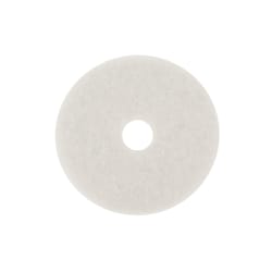3M 20 in. D Non-Woven Natural/Polyester Fiber Floor Polishing Pad White