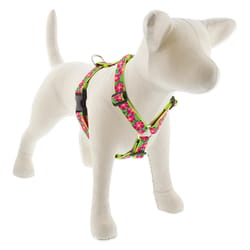 LupinePet Original Designs Multicolored Petunias Nylon Dog Harness