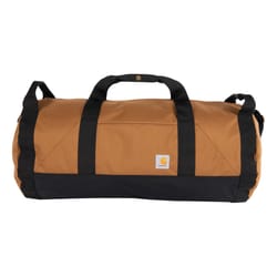 Carhartt Rain Defender Brown Classic Round Duffle Bag 11 in. H X 24 in. W