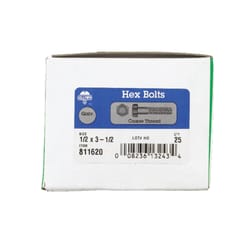 HILLMAN 1/2 in. D X 3-1/2 in. L Hot Dipped Galvanized Steel Hex Bolt 25 pk