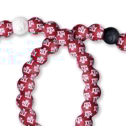 Lokai Unisex Texas A&M Round Red/White Bracelet Silicone Water Resistant Size 7