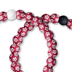 Lokai Unisex Texas A&M Round Red/White Bracelet Silicone Water Resistant Size 7