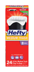 Hefty 8 gal Trash Bags Flap Tie 24 pk