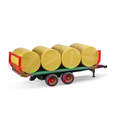 Bruder Bale Transport Trailer w/8 Round Bales Multicolored