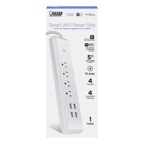 Best Buy: FEIT ELECTRIC Indoor Smart Wi-Fi Single Outlet Wall Plug White  PLUG/WIFI