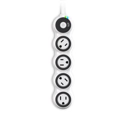 360 Electrical PowerCurve 4 ft. L 4 outlets Smart-Enabled Surge Protector White 1080 J