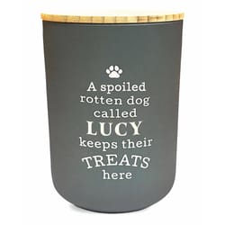 Dog Accessories Black Lucy Melamine Treat Canister For Dogs
