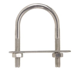 Hampton 5/16 in. X 2 in. W X 4-11/16 in. L Coarse Stainless Steel U-Bolt