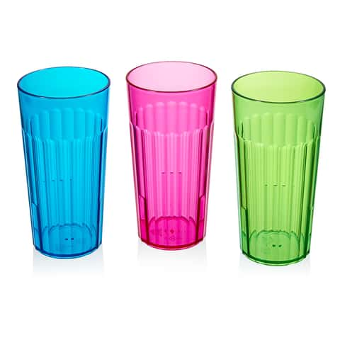 Plastic Cups with Lids - 24 oz - BPAs-Free Clear Plastic Cups - Rolled Rim  Disposable Coffee Cups - Clear Cups for Water, Soda & Juice - 100 Pieces  Drinking Cups 